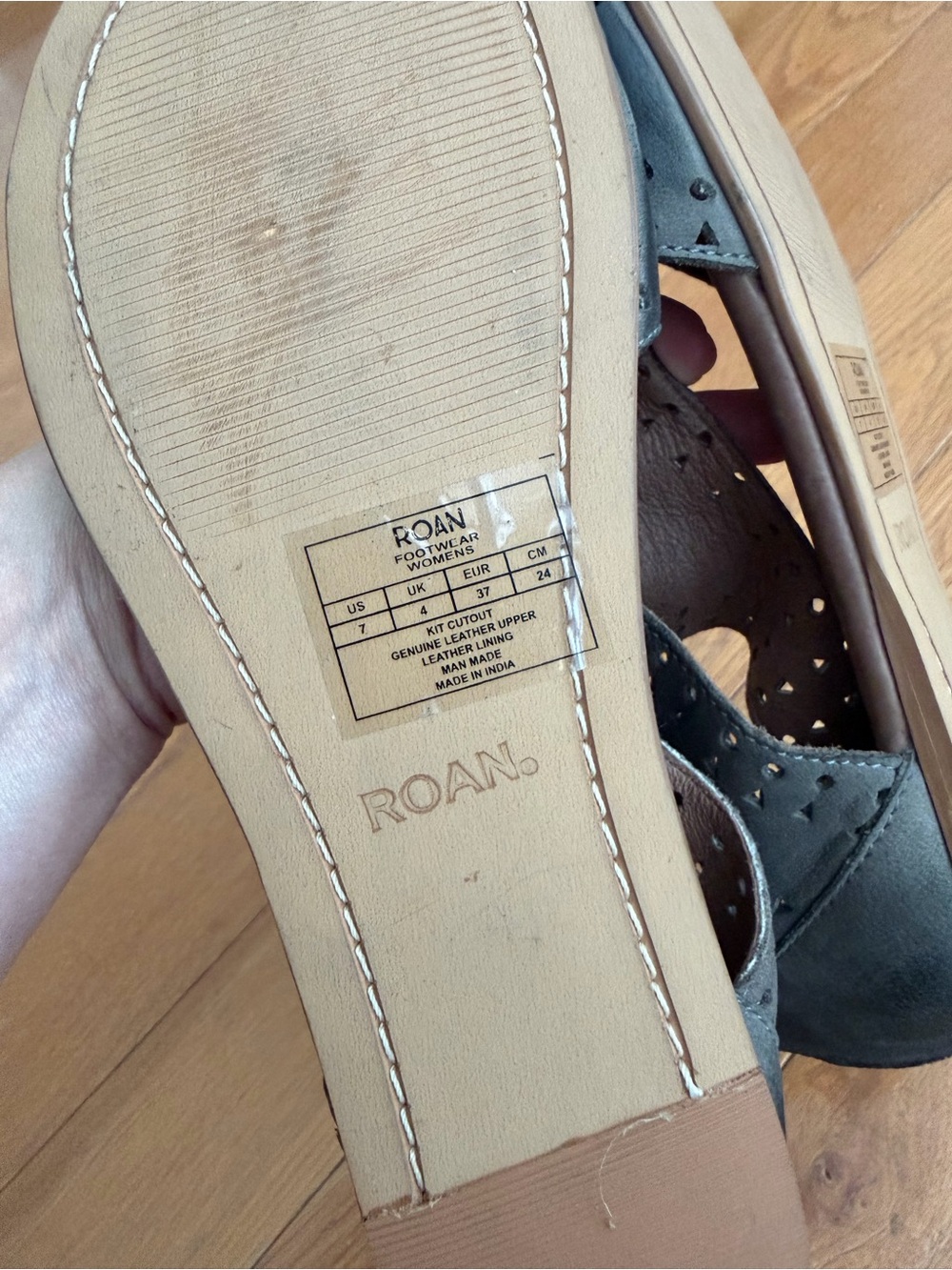 Roan by Bed Stu Kit Leather Sandals Size 7 Bosco Grey - Picture 9 of 12
